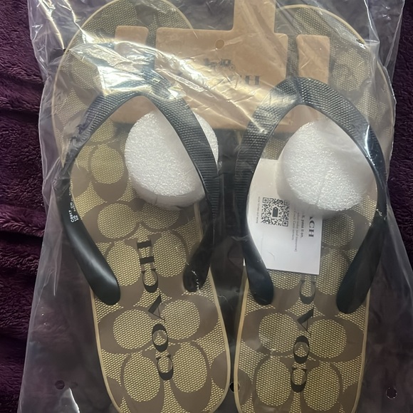 Brand Coach Flip Flops (New) with box - Picture 2 of 3